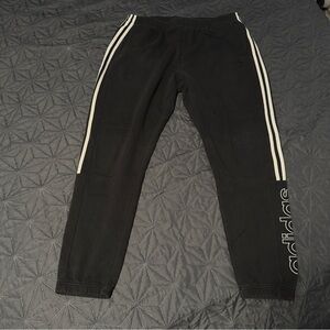 adidas Black Pants with White Logo Tag